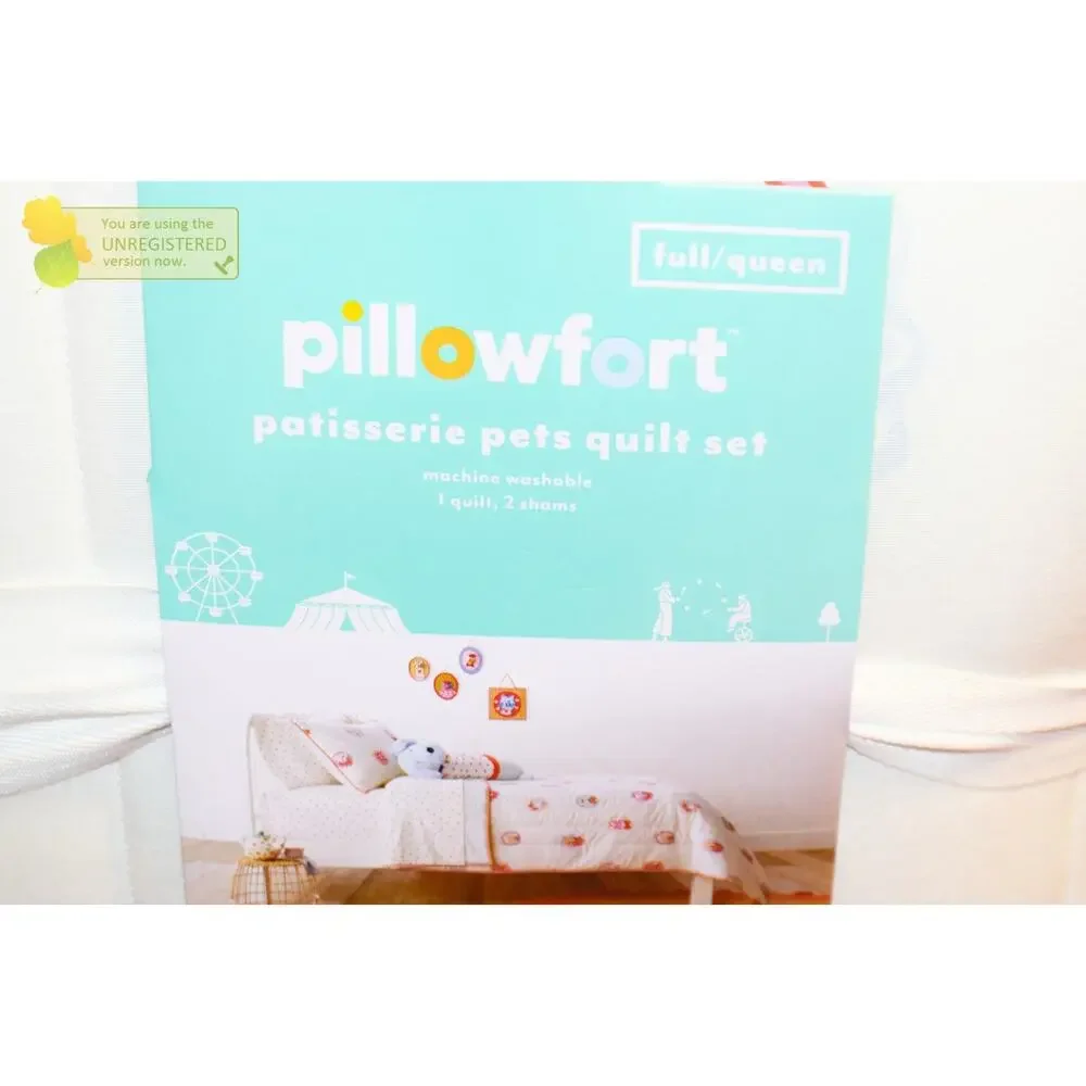 Pillowfort Full/Queen Patisserie Pet Shoppe Kids' Quilt Set